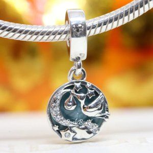PANDORA Stork & Twinkling Stars Charm 798895C01